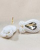 kolczyki soutache Białe kolczyki z białą cyrkonią 1