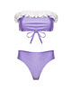 stroje kąpielowe i kostiumy kąpielowe damskie Komplet bikini liliowy top z kwiatami 3D Laura Flower 8
