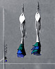 kolczyki wire wrapping Długie kolczyki w kolorze pawiego pióra AKHA 3