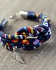 bransoletki - inne Bransoletka BOHO GIPSY KNOT WITH FEATHER 1