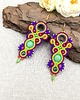 kolczyki soutache Margo kolczyki sutasz z zielonym jadeitem długie kolorowe wiosenne 2