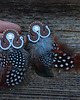 kolczyki soutache Kolczyki soutache z piórkami 2