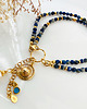 bransoletki z kamieni naturalnych Bransoletka LAPIS LAZULI z perłą i zawieszką 3