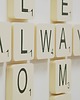 napisy dekoracyjne i tabliczki Kostki SCRABBLE 3D - ALWAYS FOLLOW YOUR DREAMS 1