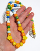 korale Kolorowe, żółte, drewniane korale - długie 3