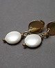 kolczyki pozłacane Kolczyki pozłacane Pearls /white/ perły naturalne vol. 8 5