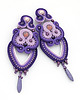 kolczyki soutache Długie fioletowe kolczyki soutache 1