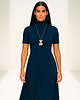 sukienki midi damskie Sukienka granatowa YY300050 1