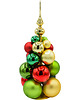 ozdoby choinkowe Szklana choinka z bombek czerwonych, zielonych i złotych 1