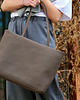 torby na ramię Wegańska Torba Shopper - Dark Brown Nubuck 4