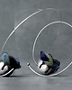 kolczyki wire wrapping Srebrne kolczyki koła róże 3