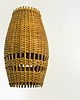 lampy wiszące Lampa sufitowa z wiklinowym kloszem, Dania, lata 60. 2
