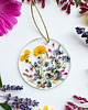 ozdoby choinkowe Zawieszka choinkowa/ bombka - niezapominajki i wrzos 3
