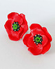 kolczyki z masy plastycznej Czerwone kolczyki maki 1