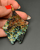 kolczyki szklane Crab Nebula I, kosmiczne kolczyki, beading 3
