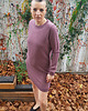 sukienki midi damskie SLOGAN Rose plum melange sukienka damska 6