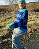 spodnie materiałowe damskie Sztruksowe spodnie baggy 2