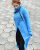 bluza bez kaptura damska Płaszcz damski ze stójką , bawełna wejście na kciuki kolor niebieski 2