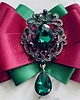 broszki Brosza z niesamowitym szmaragdowym zielonym kryształem  NEW 3