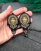 kolczyki soutache Kolczyki sutasz czarne ze złotem barokowe wieczorowe eleganckie Flavia 1