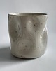 kubki Ręcznie robiony kubek ceramiczny z talerzykiem, Beżowe szkliwo w kropki 2
