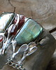 bransoletki z kamieni naturalnych Labradoryt - roślina   - BRANSOLETA MANKIET  CUFF 3