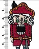 naszywki na ubrania Naszywka naprasowanka DZIADEK DO ORZECHÓW termoprzylepna haft 3x6,5cm 1