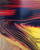 obrazy Obraz abstrakcyjny do salonu, żywe kolory, pt. 'Złote Góry' 50x70 cm 3