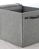 skrzynki, kufry i pudła Pudełko wysokie ze skórzaną rączka i klapką - KALLAX 3