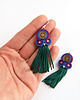 kolczyki soutache Indi S - kolczyki etno, srebro 1