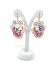 kolczyki soutache Różowo-kremowe kolczyki sutasz - kolekcja Flora 2