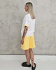 szorty damskie Amrita komfortowe spodenki z ozdobnym szwem - Butter Yellow 4