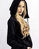 bluza z kapturem damska Bluza na zamek Mela Czarna 3