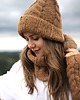 czapki damskie Wełniana czapka z alpaki z warkoczami LULLABY toffi 1