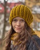 czapki damskie Zimowa czapka z wełny peruwiańskie i alpaki Lumi miodowa 7