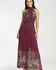 sukienki maxi damskie Elegancka długa sukienka maxi rozkloszowana bez rękawów z wiązaniem M1282 3