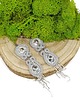 kolczyki soutache Srebrzyste kolczyki sutasz - kolekcja Glamour 4