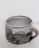 kubki Kubek sgraffito "Fale" Biały 1