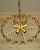 lampy wiszące Żyrandol mosiężny, duński design, lata 70, produkcja: Dania 2