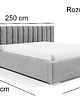 łóżka Łóżko Filippa 10P  wysokość 95cm szerokie pojemnik stelaż rama metalowa 3