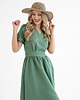 sukienki midi damskie Lniana Sukienka JASMINE EUCALYPTUS GREEN 5
