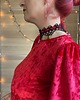 chokery Świąteczny czarny koronkowy choker w styly Stranger Things 2