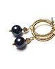 kolczyki pozłacane Pearls /navy blue / vol. 2  /kolczyki pozłacane/ 3