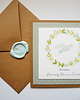 kartki scrapbooking Kartka na komunię Gołąbek Kwadrat 1