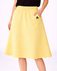 spódnice midi Spódnica Trapezowa  ,,NOEL" Żółty 2