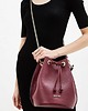 torby na ramię Torebka skórzana - worek bordowy (5795) 7