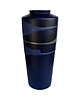 wazony Bordowy, ceramiczny wazon MF Design, Niemcy lata 80. 3