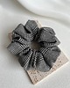 gumki do włosów Wełniana srunchie w czarno-białą kratkę Black Check 2