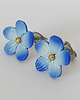kolczyki z masy plastycznej Niebieskie kolczyki niezapominajki 2