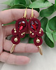 kolczyki soutache Bordowe kolczyki, wiśniowe kolczyki sutasz 1